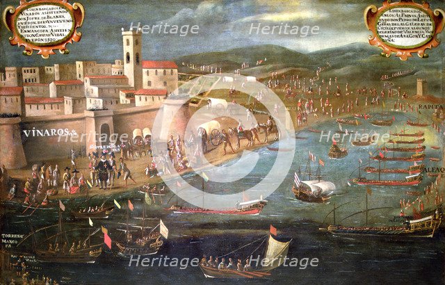 Expulsion of the Moors, oil that represents the shipment at the port of Vinaroz of the Moors of S…