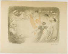 Chansons de femmes, cover for a book by Paul Delmet, 1897. Creator: Theophile Alexandre Steinlen.