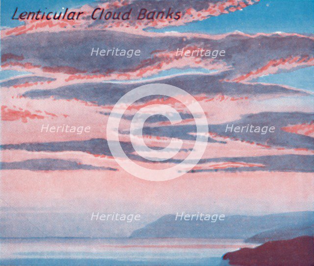 'Lenticular Cloud Banks - A Dozen of the Principal Cloud Forms In The Sky', 1935. Artist: Unknown.