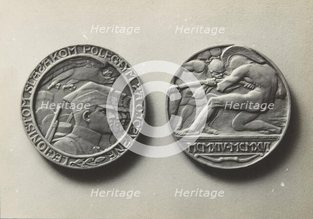 Commemorative medallion, 1916, (1920-1930).  Creator: Unknown.