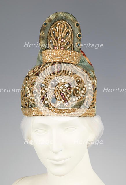 Headdress, Russian, first quarter 19th century. Creator: Unknown.