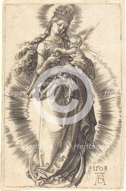 The Virgin and Child on a Crescent with a Starry Crown, 1508. Creator: Albrecht Durer.
