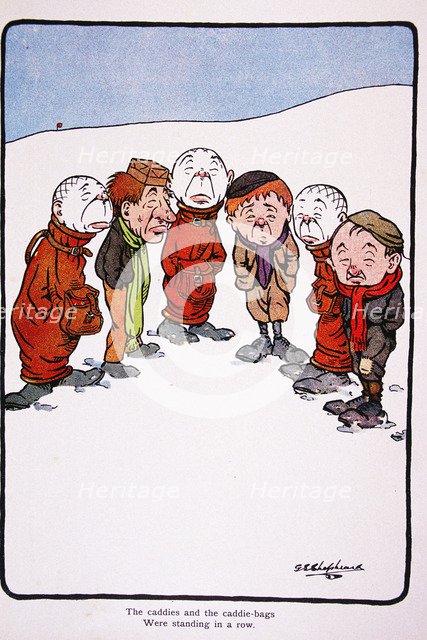 Golfing postcard, c1920s.  Artist: George Shepheard