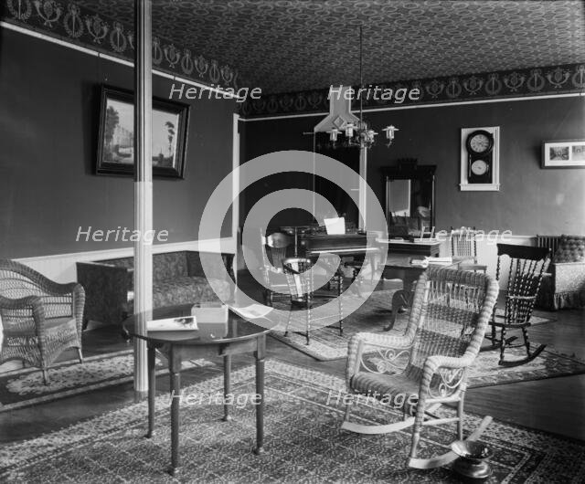 Parlor with piano, probably Ypsilanti, Michigan, between 1900 and 1910. Creator: Unknown.