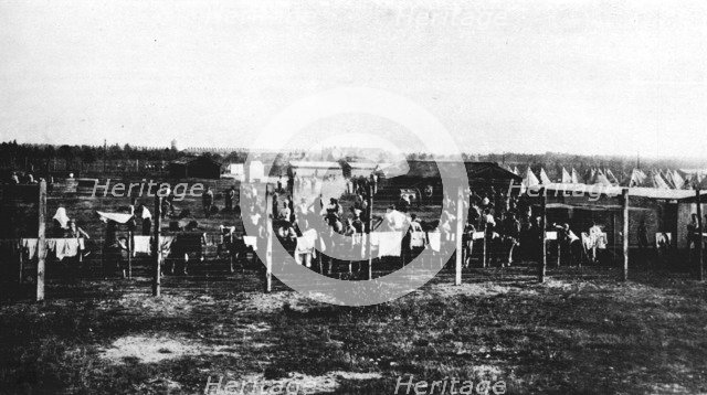 'The concentration camp at Frith Hill, Camberley', 1914, (1915). Artist: Unknown.