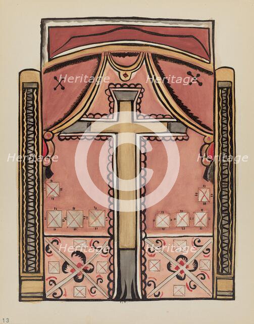 Plate 13: Designs with Cross, Chimayo: From Portfolio "Spanish Colonial...", 1935/1942. Creator: Unknown.