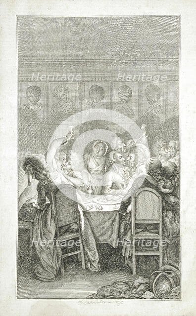 Illustration for F. Bretzner's 'Life of a Disorderly Person,' part 3, 1788. Creator: Daniel Nikolaus Chodowiecki.