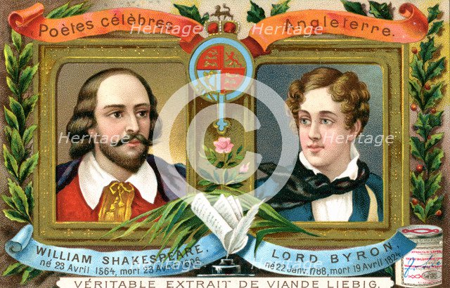 William Shakespeare and Lord Bryron, c1900. Artist: Unknown