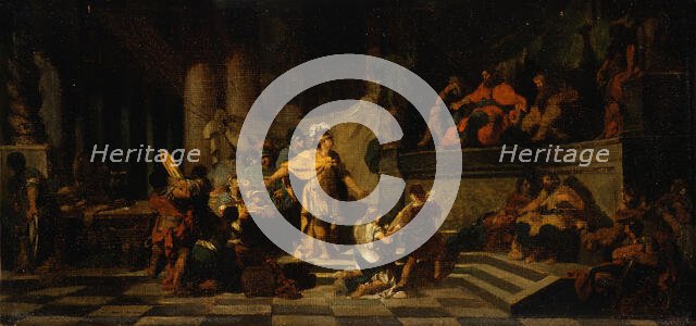 Aeneas Offering Presents to King Latinus and Asking Him for the Hand of His Daughter, 1778. Creator: Jean-Baptiste Regnault.