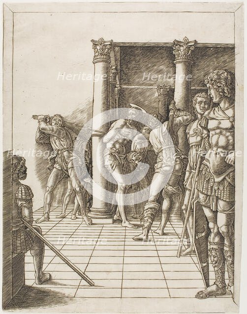 The Flagellation of Christ, with the Pavement, 1475/80. Creator: School of Andrea Mantegna.