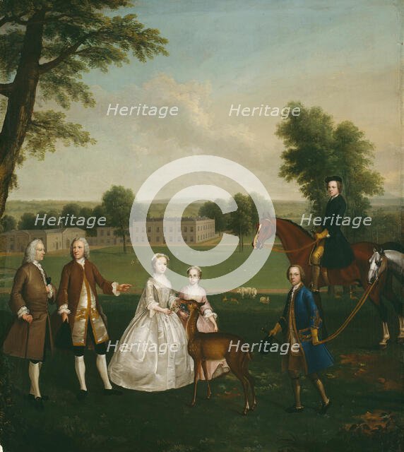 Thomas Lister and Family at Gisburne Park, 1740/41. Creator: Arthur Devis.