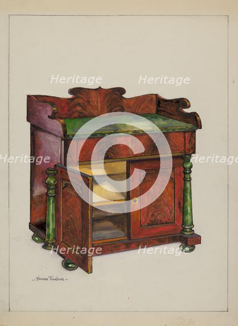 Colonial Wash Stand, c. 1937. Creator: Florence Truelson.