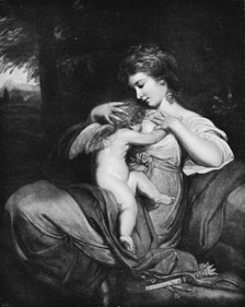 'Hope Nursing Love (Miss Morris as Hope Nursing Cupid)', c1770, (1912). Artist: Sir Joshua Reynolds.