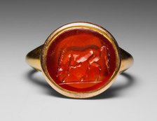 Finger Ring with Engraved Gemstone, Gemstone: 1st century  Ring: modern. Creator: Unknown.