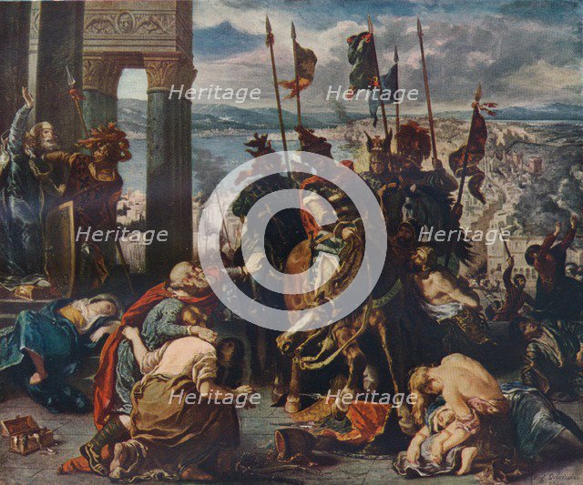 The Entry of the Crusaders Into Constantinople, 1840, (1911). Creator: Eugene Delacroix.