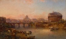 Sunset on the Tiber, Rome, about 1880. Creator: George Loring Brown.