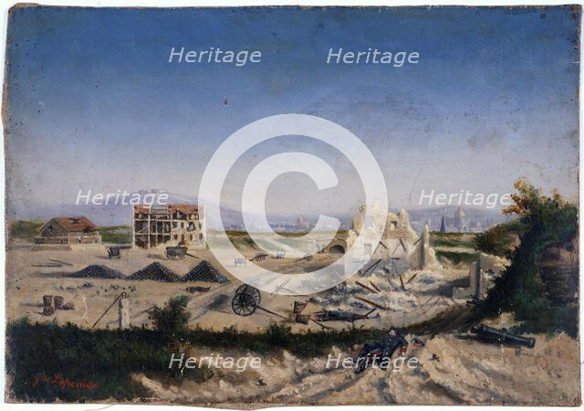 Fort de Vanves, during the war of 1870. Creator: Gaston de Laperriere.