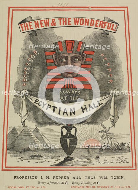 The New & The Wonderful at Egyptian Hall by Professor Pepper and Thomas Tobin, 1872. Creator: Unknown.