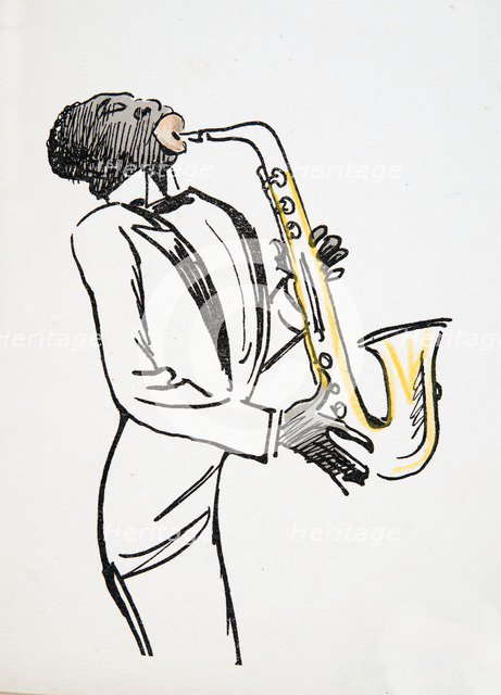 Saxophone Player, from 'White Bottoms' pub. 1927.