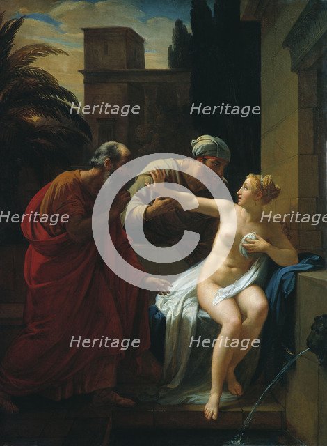 Susannah and the Elders, 1822. Artist: Basin, Pyotr Vasilyevich (1793-1877)