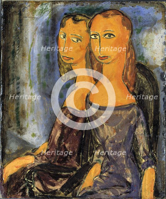 Two Women, ca. 1926. Creator: Alfred Henry Maurer.