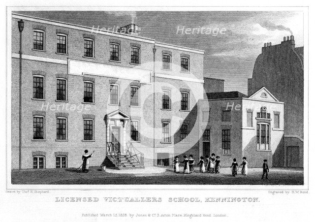 Licensed Victuallers' School, Kennington, London, 1828.Artist: HW Bond