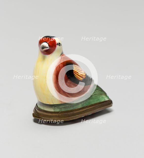 Bonbonnière in the Shape of a Gold Finch, England, 1760/80. Creator: Staffordshire Potteries.