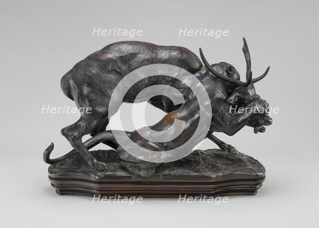 Panther Seizing a Stag, n.d.. Creator: Antoine-Louis Barye.