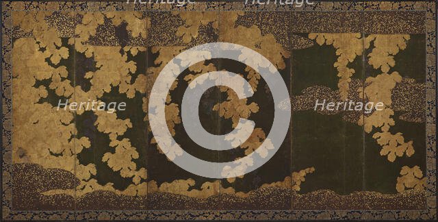 Grape vines, Momoyama period, 1568-1615. Creator: Kano Eitoku.