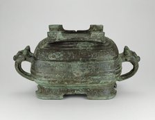 Covered Food Container, Western Zhou dynasty ( 1046-771 BC ), mid-9th century B.C. Creator: Unknown.