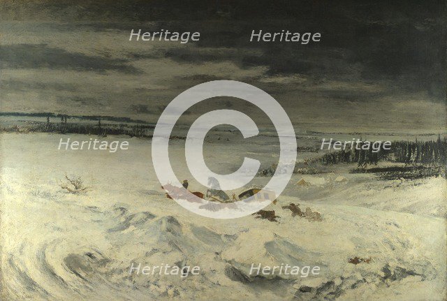 The Diligence in the Snow, 1860. Artist: Courbet, Gustave (1819-1877)