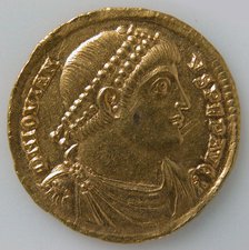 Solidus of Jovian (r. 363-364), Byzantine, 363-364. Creator: Unknown.