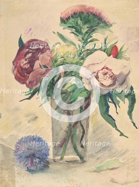 Flowers in a Vase, ca. 1884-1904. Creator: Zacharie Astruc.