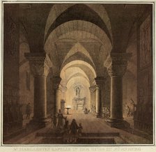 Chapel of Saint Margaret in the City of Nuremberg, from Collection of Memorable Medieval..., 1819. Creator: Domenico Quaglio II.