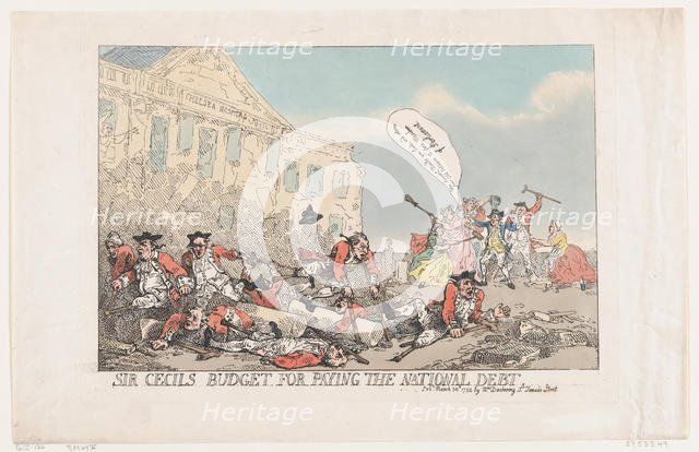 Sir Cecils Budget For Paying The National Debt , March 30, 1784., March 30, 1784. Creator: Thomas Rowlandson.
