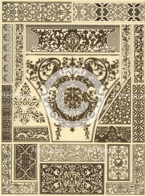 French Renaissance ornament on wood and metals, (1898). Creator: Unknown.