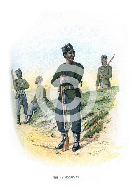 'The 3rd Goorkhas', c1890.Artist: H Bunnett