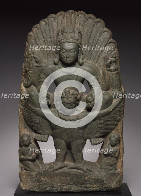 Vishnu Riding on Garuda, 500s-600s. Creator: Unknown.