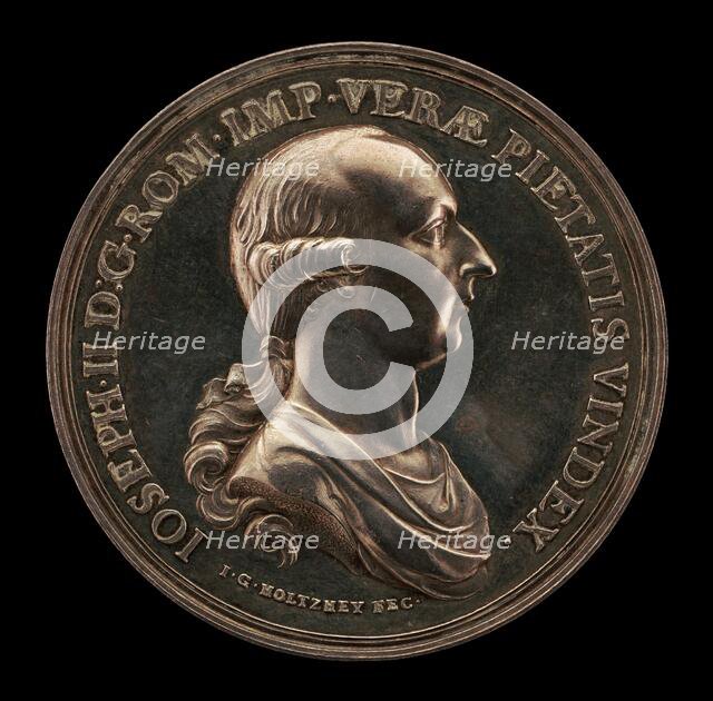 Joseph II, 1741-1790, Holy Roman Emperor 1765 [obverse], 1782. Creator: Johann Georg Holtzhey.