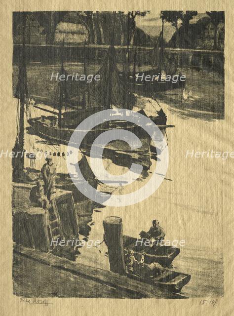 The Wharf. Creator: Willem Roelofs (Dutch, 1822-1897).