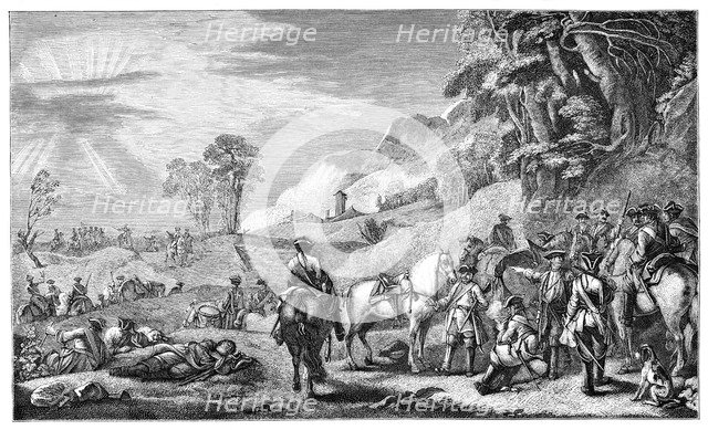 Halt Of Cavalry, (1885).Artist: Parrocel