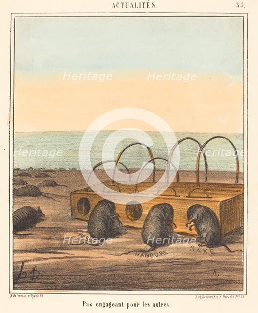 Pas engageant pour les autres (Unenticing for the Others), 1868. Creator: Honore Daumier.