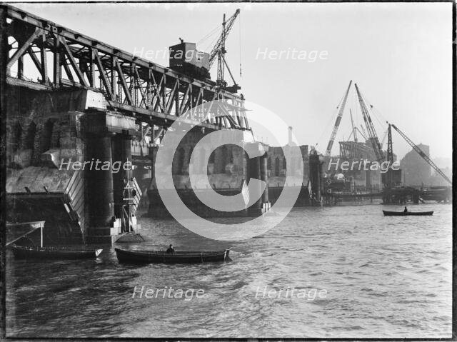 Demolition of Waterloo Bridge, Lambeth, Greater London Authority, 1936. Creator: Charles William  Prickett.