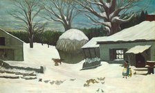 New England Farm in Winter, 1850 or after. Creator: Unknown.
