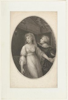 Mr. Dimond and Miss Wallis in the Characters of Romeo and Juliet, May 1, 1796. Creator: Francesco Bartolozzi.