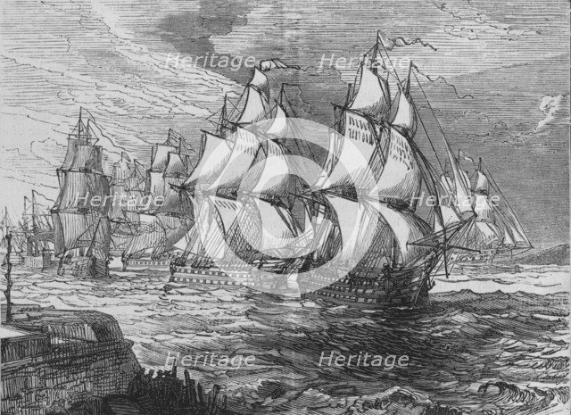 'The Squadron Before Amoy', c1880. Artist: Unknown.