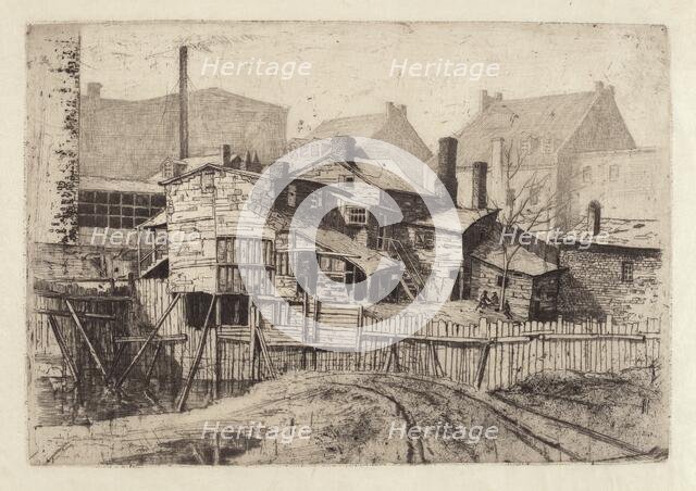 Untitled (Wooden House in City), 1880s. Creator: Charles Frederick William Mielatz.