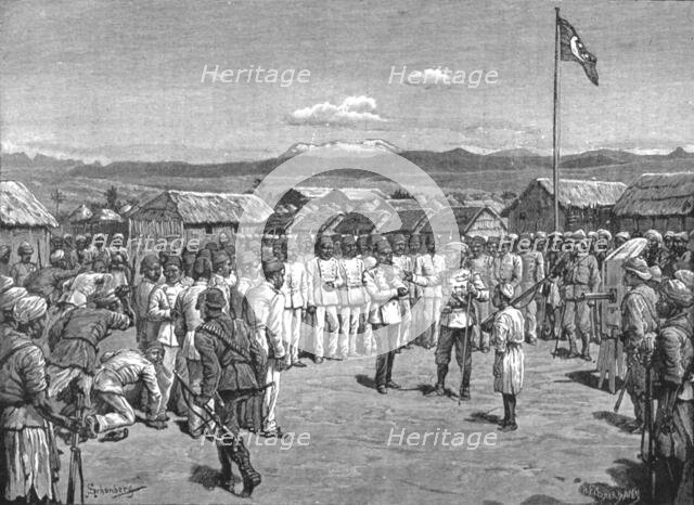 "In Darkest Africa" - Illustrations from Mr Stanley's Great Book, Stanley at Kavalli, 1890. Creator: Unknown.