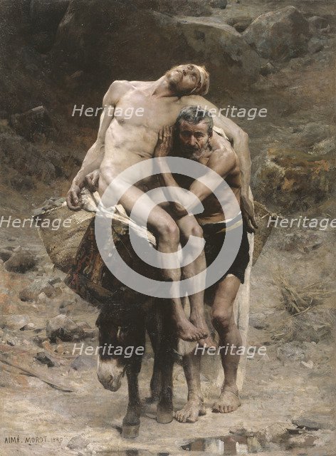 The Good Samaritan. Artist: Morot, Aimé Nicolas (1850-1913)