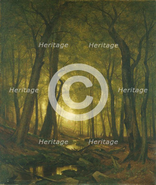 Evening in the Woods, 1876. Creator: Worthington Whittredge.